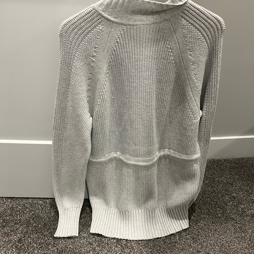 Lou & Grey Soft Gray Turtleneck Sweater